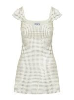 Lucienna Polka Dot Mini Dress White / Black - Image 6