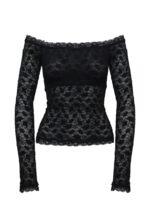 Mochapella Off The Shoulder Top Black - Image 5