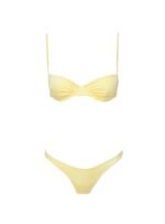 Sadley High Cut Shine Bikini Bottoms Lemon - Image 6