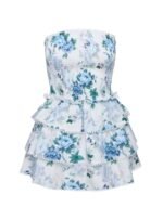 Sunkiss Frill Mini Dress White / Blue - Image 8