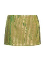 Zelaia Shimmer Mini Skirt Green - Image 7